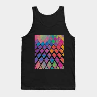 Colorful Metallic Diamond Wave - Pink-ish Tank Top